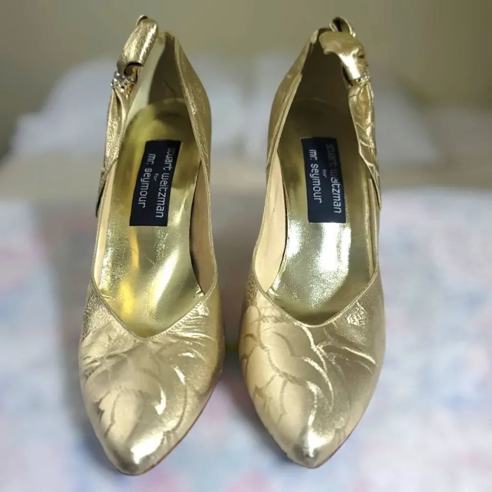 Stuart Weitzman for Mr. Seymour Gold Heels - 9AA